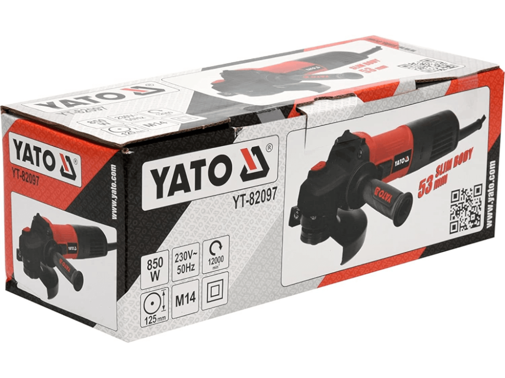 კუთხსახეხი (ბალგარკა) YATO YT-82097 • 125 მმ დისკო • 12000 ბრუნი/წთ • კომპაქტური და ეფექტური სურათი