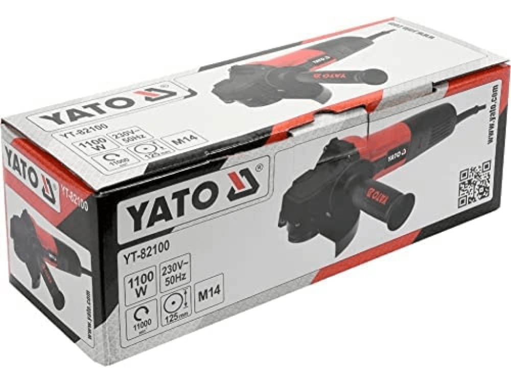 კუთხსახეხი (ბალგარკა) YATO YT-82100 • 1100W სიმძლავრე • 125 მმ დისკო • 11000 ბრუნი/წთ სურათი