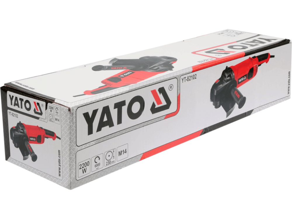 კუთხსახეხი (ბალგარკა) YATO YT-82102 • 2200W სიმძლავრე • 230 მმ დისკო • 6000 ბრუნი/წთ სურათი