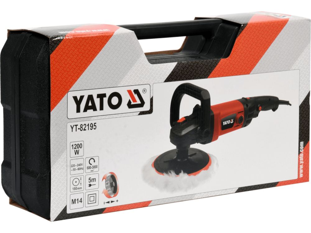 საპრიალებელი კუთხსახეხი (ბალგარკა) YATO YT-82195 • 1200W სიმძლავრე • 180 მმ დისკო • 600–3000 ბრუნი/წთ სურათი