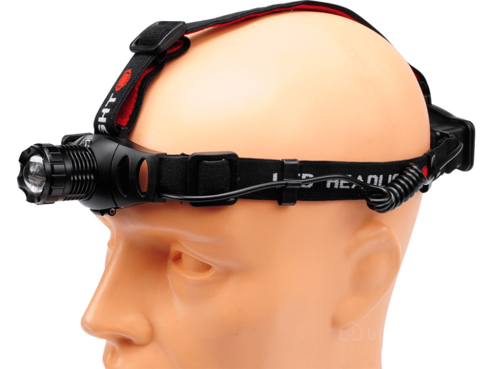 შუბლზე გასაკრავი ფანარი YATO YT-08590 • კომპაქტური • 3 განათების რეჟიმით • ელემენტებზე მომუშავე სურათი