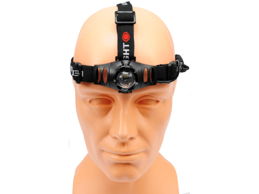 შუბლზე გასაკრავი ფანარი YATO YT-08590 • კომპაქტური • 3 განათების რეჟიმით • ელემენტებზე მომუშავე სურათი