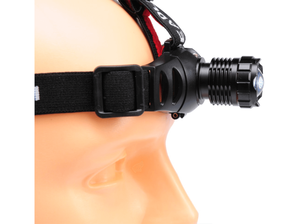 შუბლზე გასაკრავი ფანარი YATO YT-08590 • კომპაქტური • 3 განათების რეჟიმით • ელემენტებზე მომუშავე სურათი