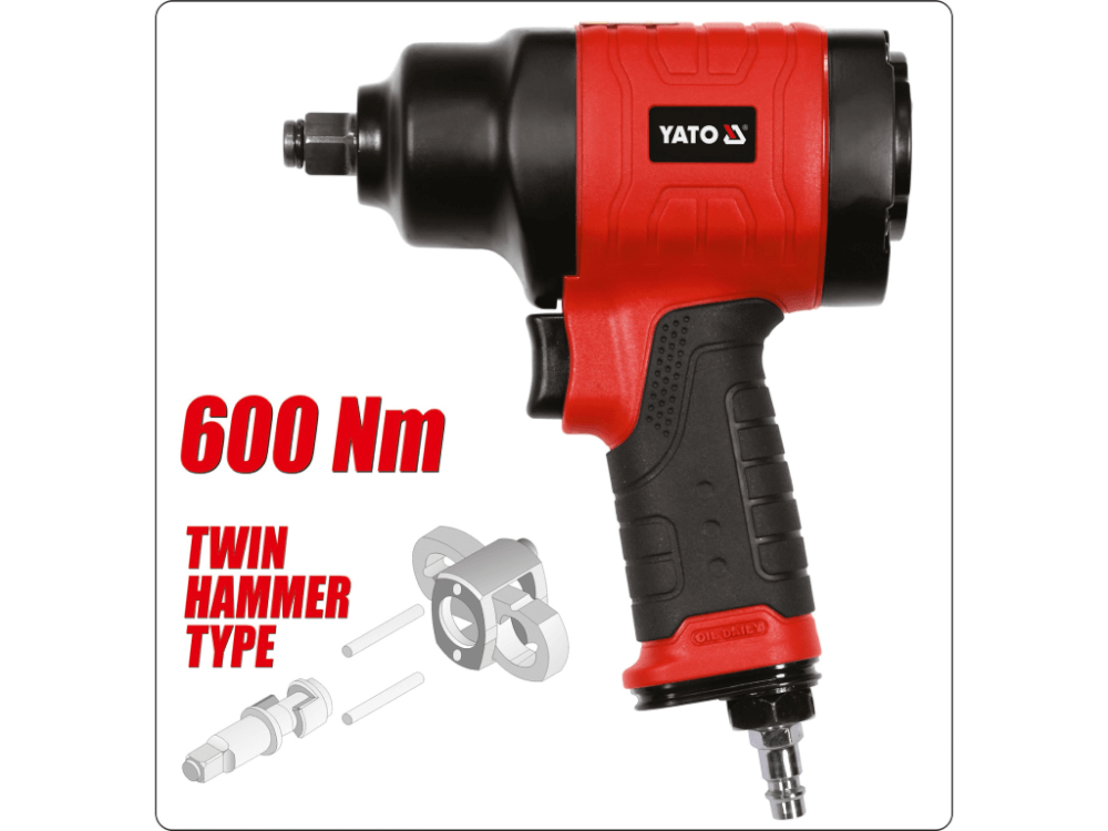 ქანჩის პნევმატური მოსახსნელი YATO YT-09506 • 600Nm ბრუნვით • 9800 ბრ/წთ სიჩქარით • მაღალი წარმადობით სურათი
