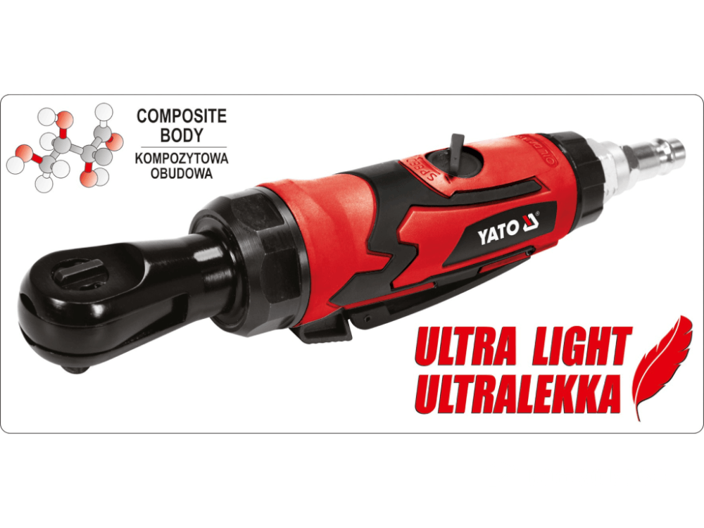 ქანჩის პნევმატური მოსახსნელი YATO YT-09795 • კომპაქტური • 27Nm ბრუნვით • ეფექტური წნევით სურათი
