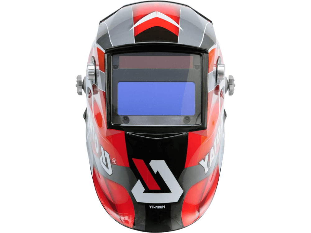 შემდუღებლის ჩაფხუტი YATO YT-73921 • ავტომატური • UV/IR დაცვით • 4 სენსორით სურათი