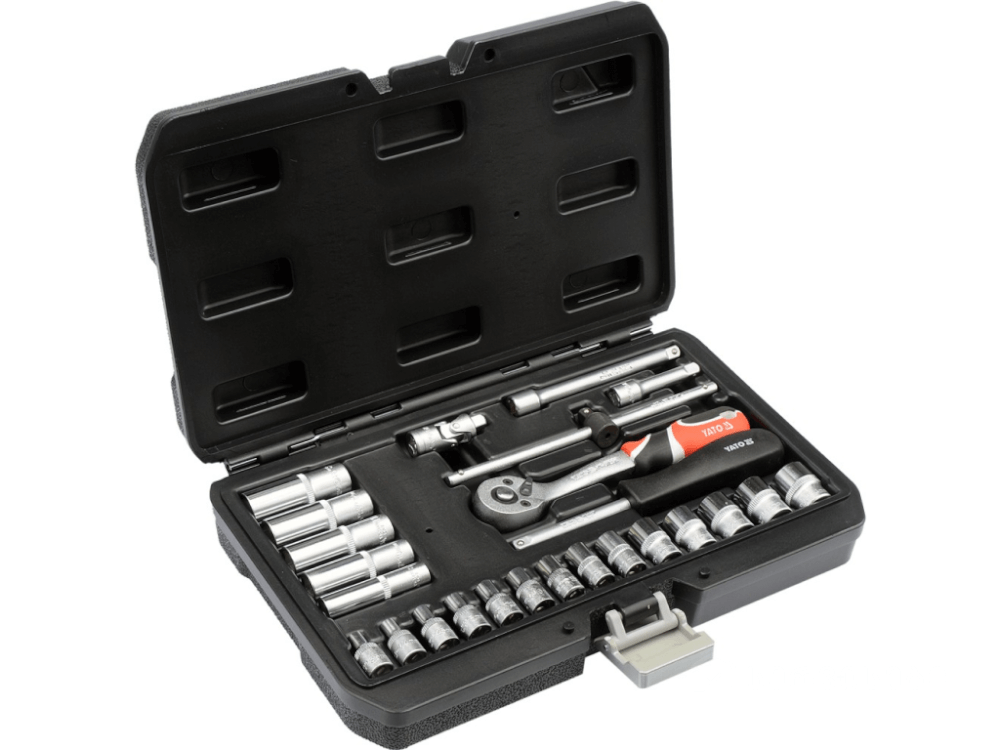 ქანჩის გასაღების ნაკრები YATO YT-14461 • 25-ცალიანი კომპლექტი • კომპაქტური და პრაქტიკული გამოსაყენებლად სურათი