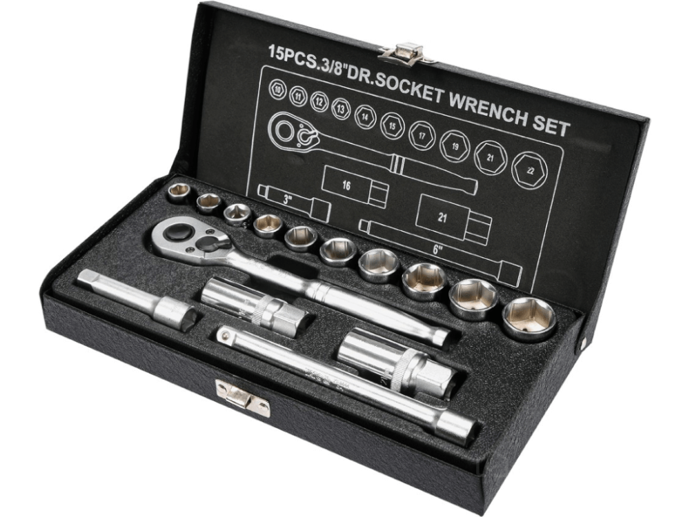 ქანჩის გასაღების ნაკრები YATO YT-38631 • 15-ცალიანი კომპლექტი • AS-DRIVE სისტემით სურათი