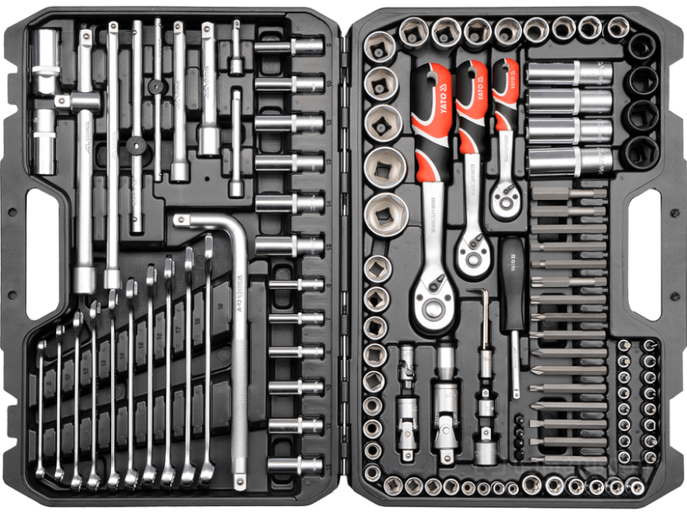 ქანჩის გასაღების ნაკრები _YATO YT-38872_ • 128-ცალიანი კომპლექტი • მრავალფუნქციური და გამძლე დიზაინით სურათი