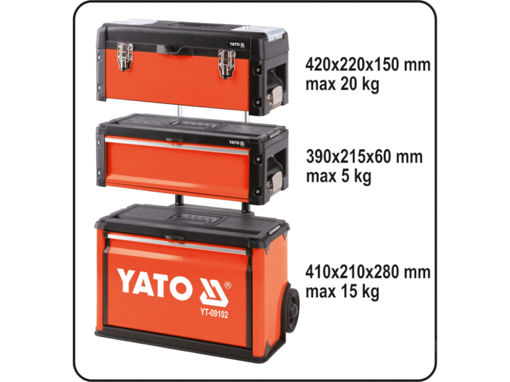 ხელსაწყოების ნაკრები ყუთით YT-09102