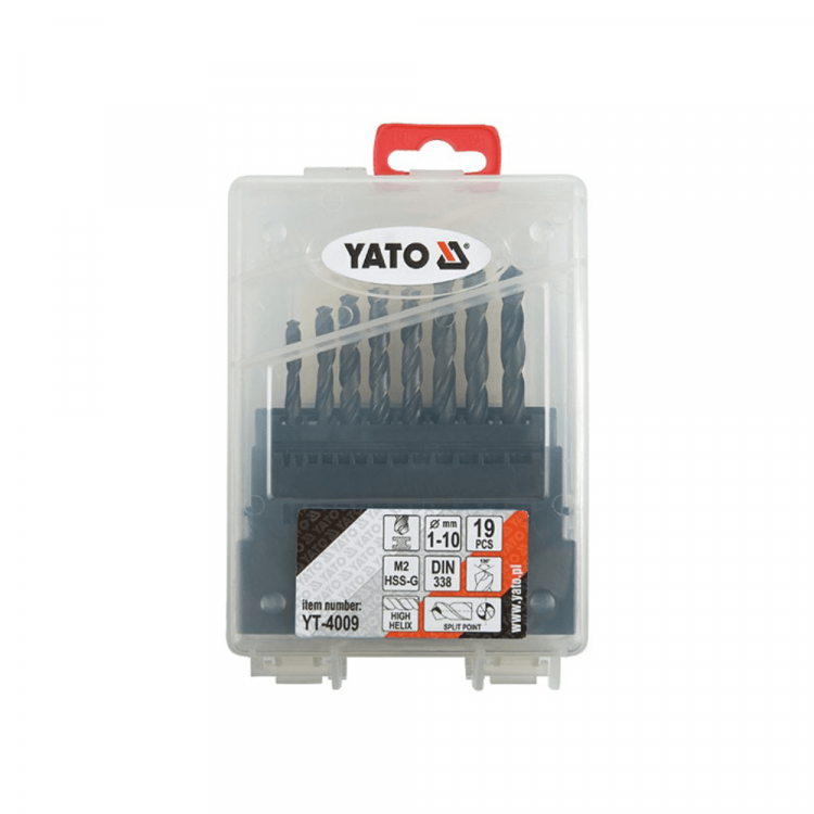 ბურღის პირების ნაკრები YATO YT-4009, 19 ცალი, HSS ფოლადი, მრავალფუნქციური და ინტენსიური გამოყენებისთვის სურათი