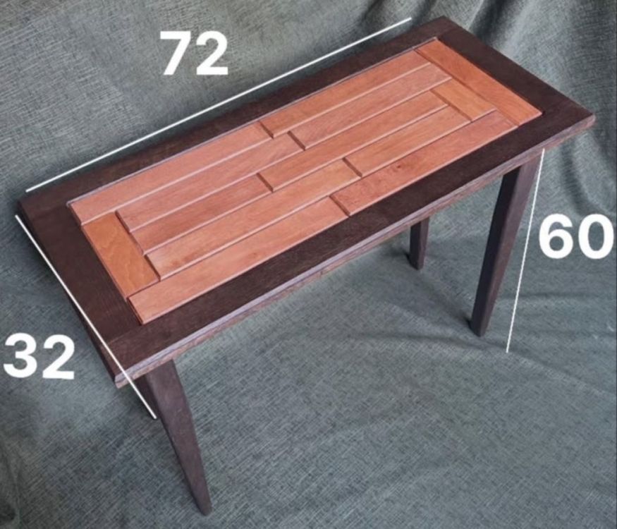 უნიკალური სტილის ჟურნალების მაგიდა – ვინტაჟური დიზაინი და ნატურალური ხის ფაქტურა სურათი