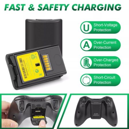 Xbox 360 BETTERY PACK & CHARGEABLE CABLE სურათი