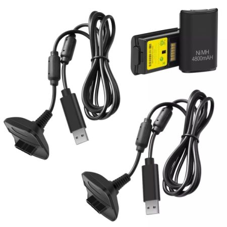 Xbox 360 BETTERY PACK & CHARGEABLE CABLE სურათი