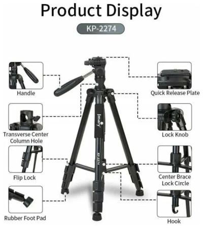 Jmary KP2274 პროფესიონალური შტატივი 167სმ სურათი