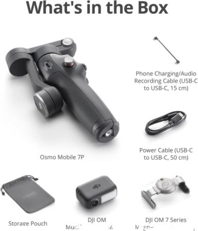 DJI Osmo Mobile 7P – პროფესიონალური სტაბილიზატორი სმარტფონისთვის სურათი