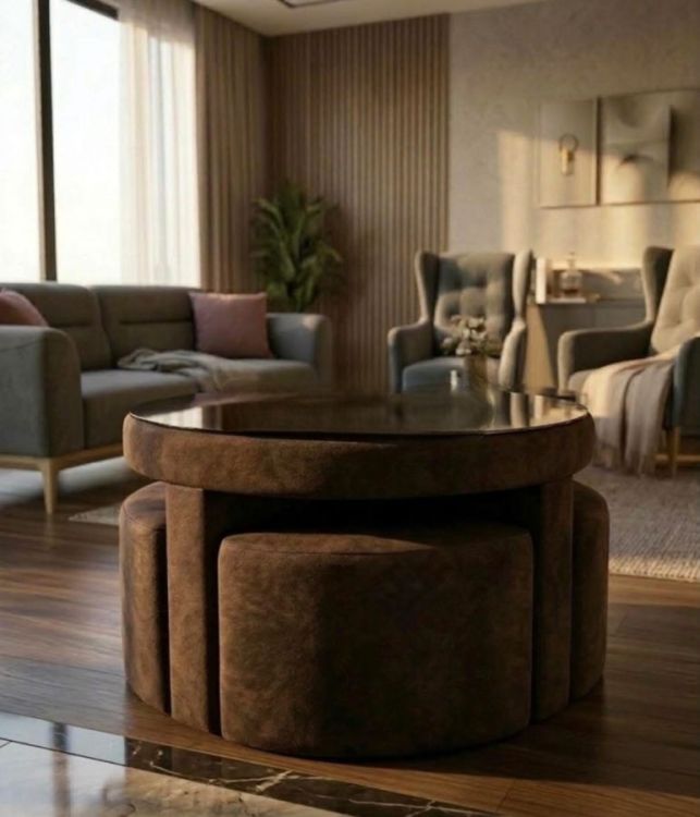 ჟურნალის მაგიდა – თანამედროვე ყავის მაგიდა, კომპაქტური და პრაქტიკული დიზაინი მისაღები ოთახისთვის სურათი