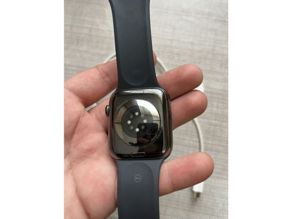 apple watch 9 45 stainless steel სურათი