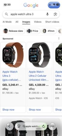 გაუხსნელი ყუთით Apple Watch Ultra 3 Black-ფასი -2300 ლარი- 5 სურათი