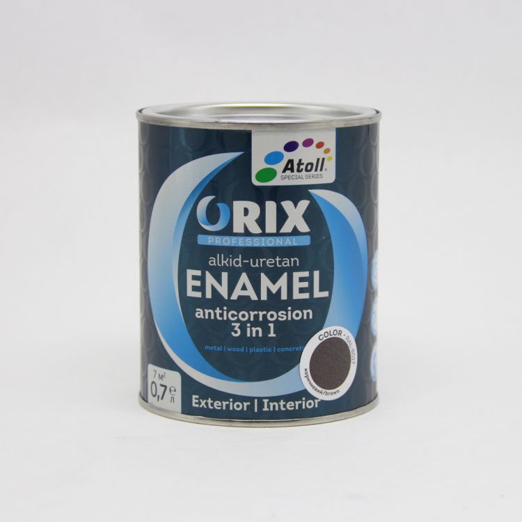 ემალი ყავისფერი ანტიკოროზიული Color ORIX RAL 8017 0,8 კგ სურათი