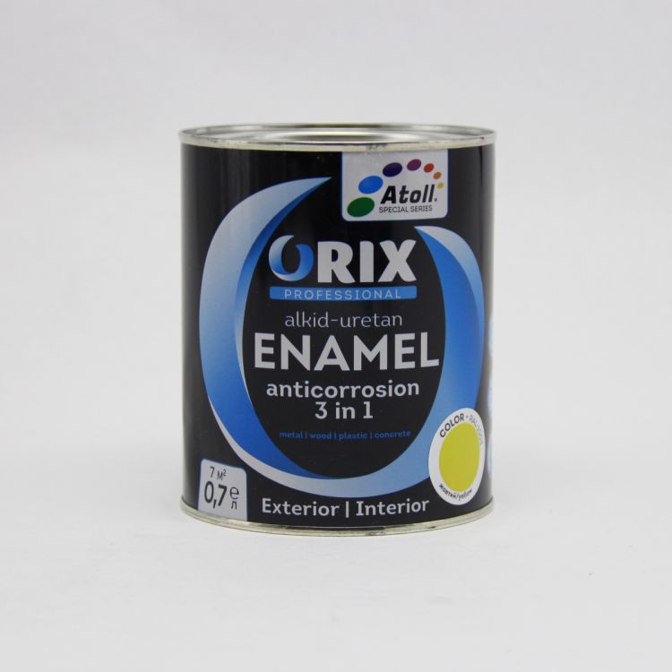 ემალი ყვითელი ანტიკოროზიული Color ORIX RAL 1003 0,8 კგ სურათი