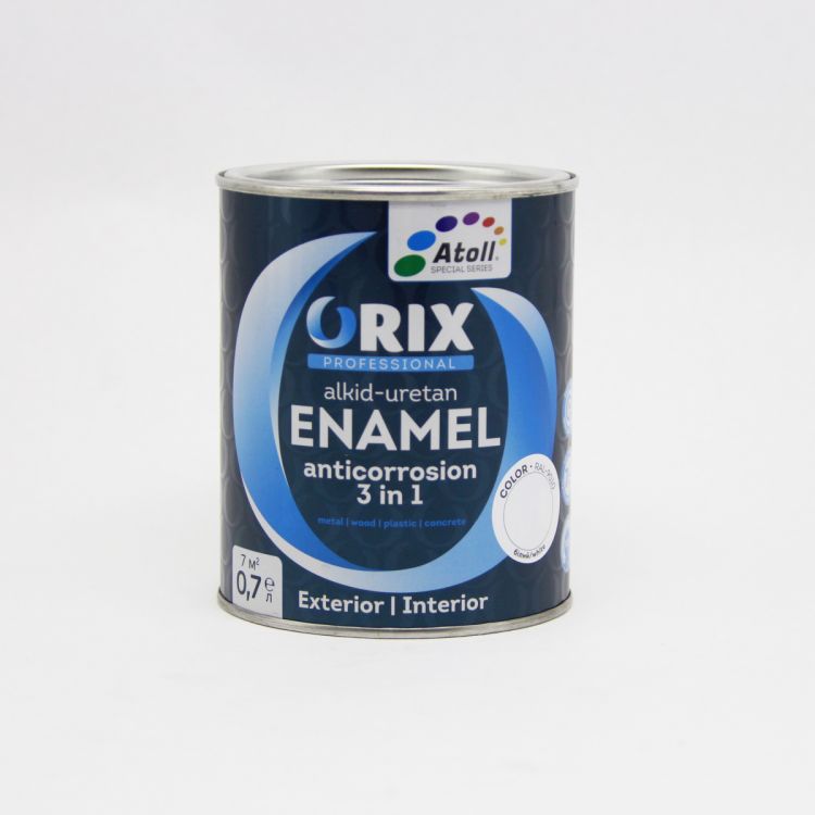 ემალი თეთრი ანტიკოროზიული Color ORIX 0.8 კგ RAL 9010 სურათი