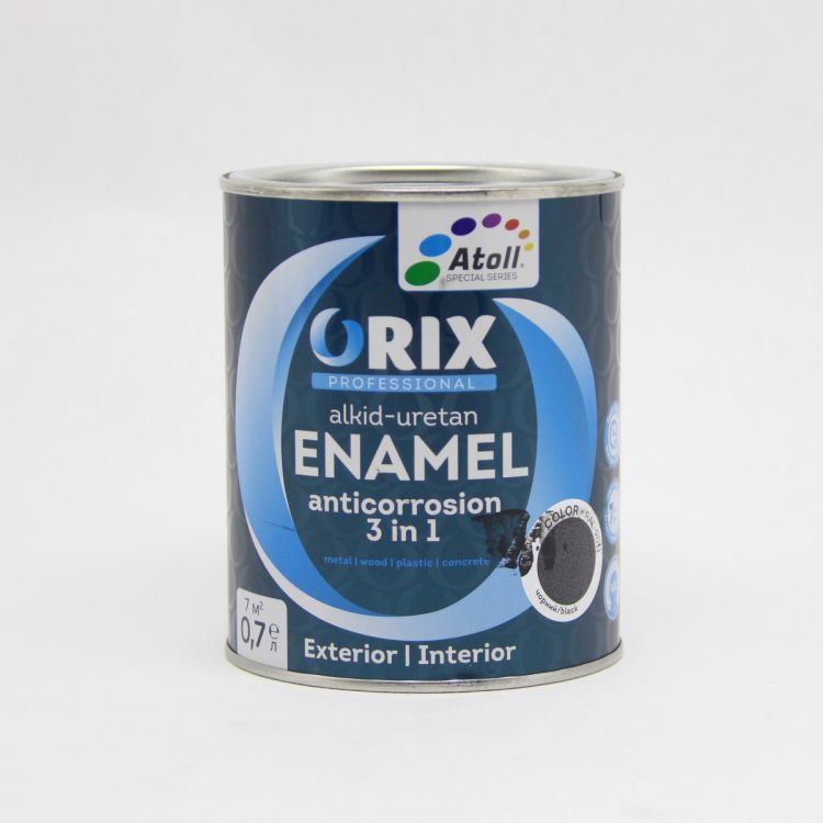 ემალი შავი ანტიკოროზიული Color ORIX RAL 9011 0,8 კგ სურათი
