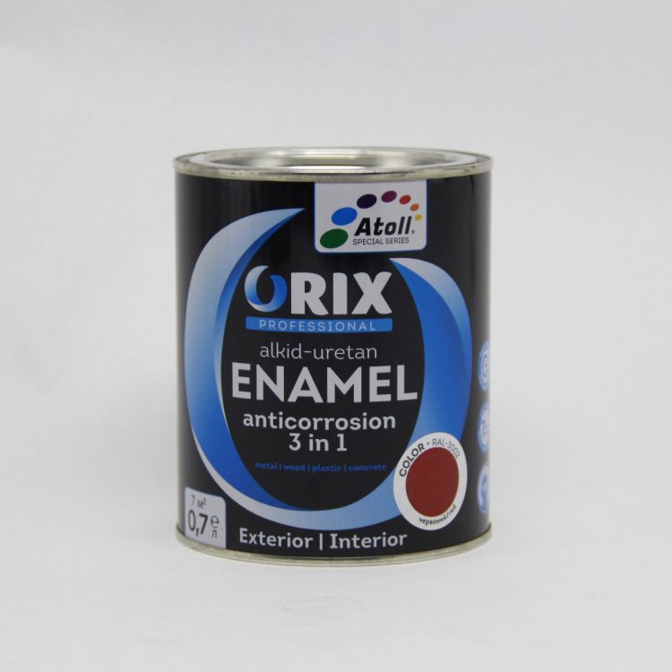 ემალი წითელი ანტიკოროზიული Color ORIX RAL 3002 0,8 კგ სურათი