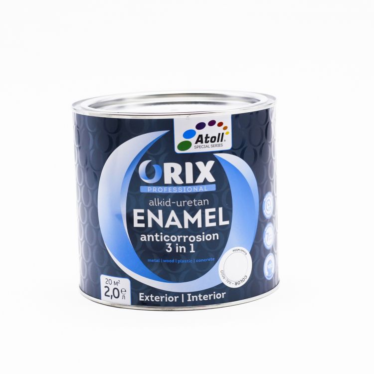 ემალი თეთრი ანტიკოროზიული Color ORIX 2.4 კგ RAL 9010 სურათი