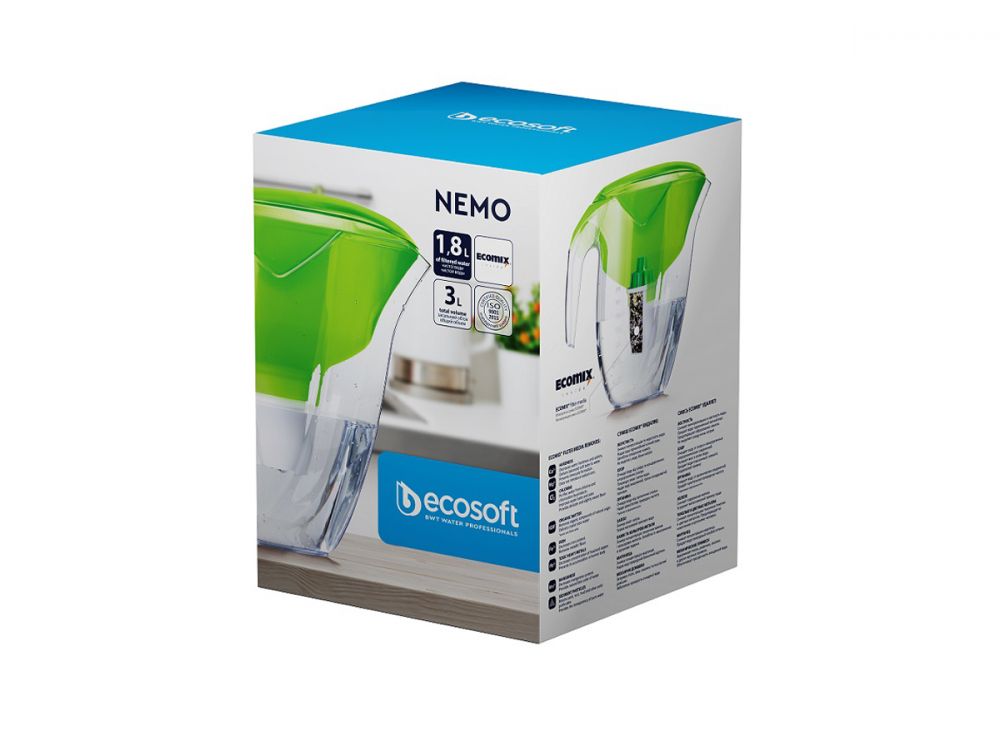 ფილტრი-სურა ECOSOFT Nemo 3.0ლ / 1.8ლ მწვანე სურათი