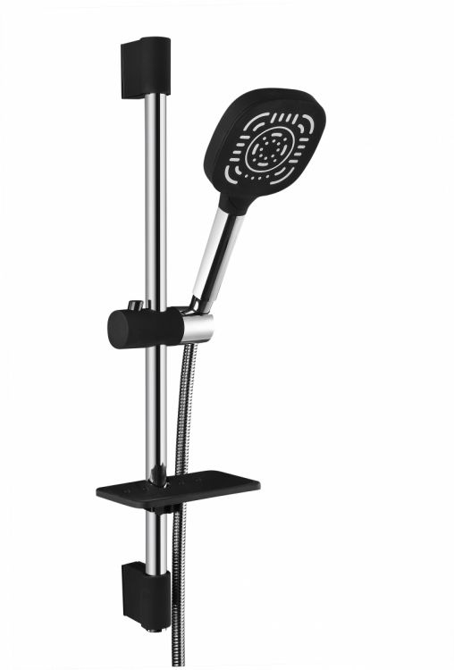დუში დგარი სამაგრით Coral Black & Chrome DCBCS01 SLCR2004 სურათი
