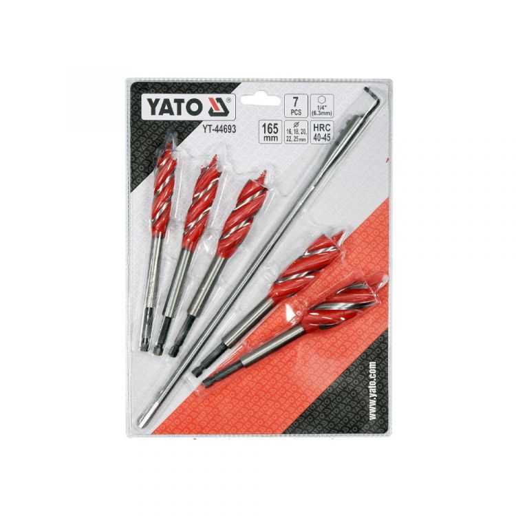 ბურღი თავების ნაკრები YATO YT-44693, 7 ცალი – HEX ექვსკუთხა დაბოლოებით მრავალფუნქციური და გამძლე კომპლექტი სურათი
