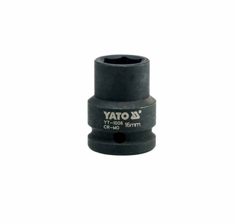 თავაკი ქანჩის მოსახსნელი YATO YT-1006, 1/2" 16 მმ (შავი) – მძლავრი ინსტრუმენტი მჭიდროდ გამკაცრებული ან დაზიანებული ქანჩებისთვის სურათი