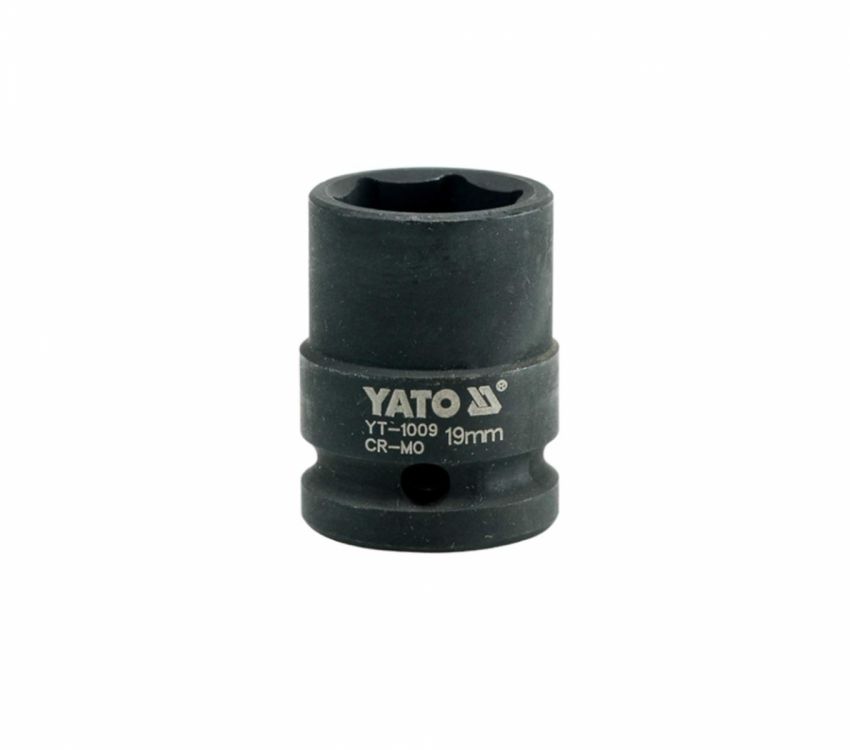თავაკი ქანჩის მოსახსნელი YATO YT-1009, 1/2" 19 მმ (შავი) – მძლავრი ინსტრუმენტი დაზიანებული და დაჟანგებული ქანჩებისთვის სურათი