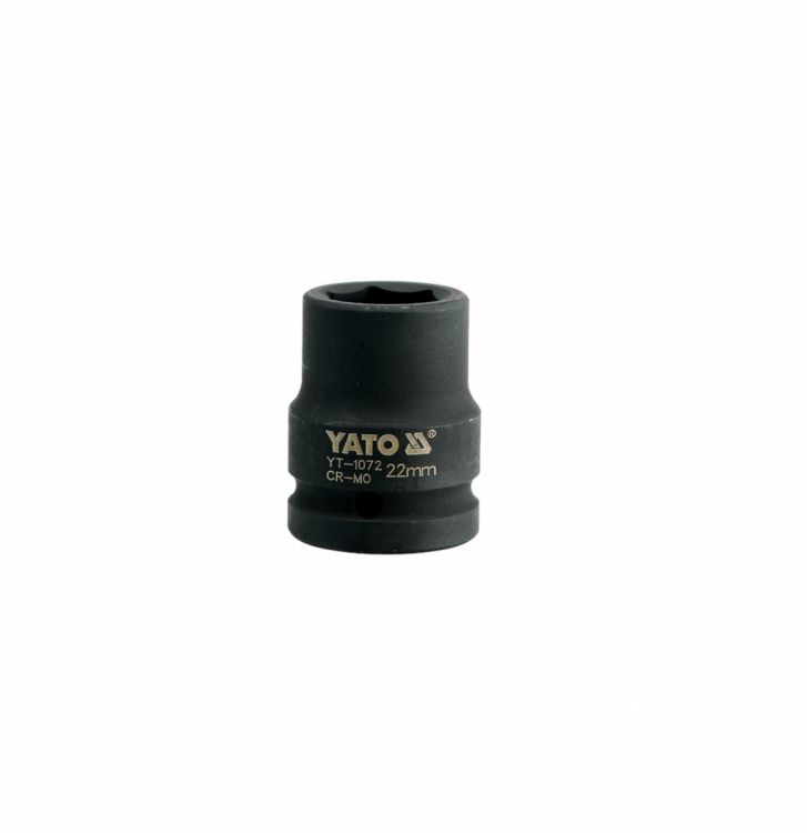 თავაკი YATO YT-1072, შავი, 3/4" 22 მმ – პროფესიონალური კლასის თავაკი მძიმე დატვირთვის სამუშაოებისთვის სურათი