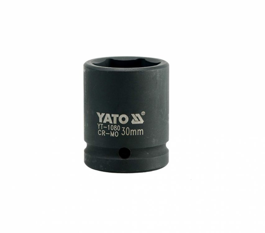 თავაკი YATO YT-1080, შავი, 3/4" 30 მმ – გამძლე და მძლავრი თავაკი მძიმე სამუშაო პირობებისთვის სურათი