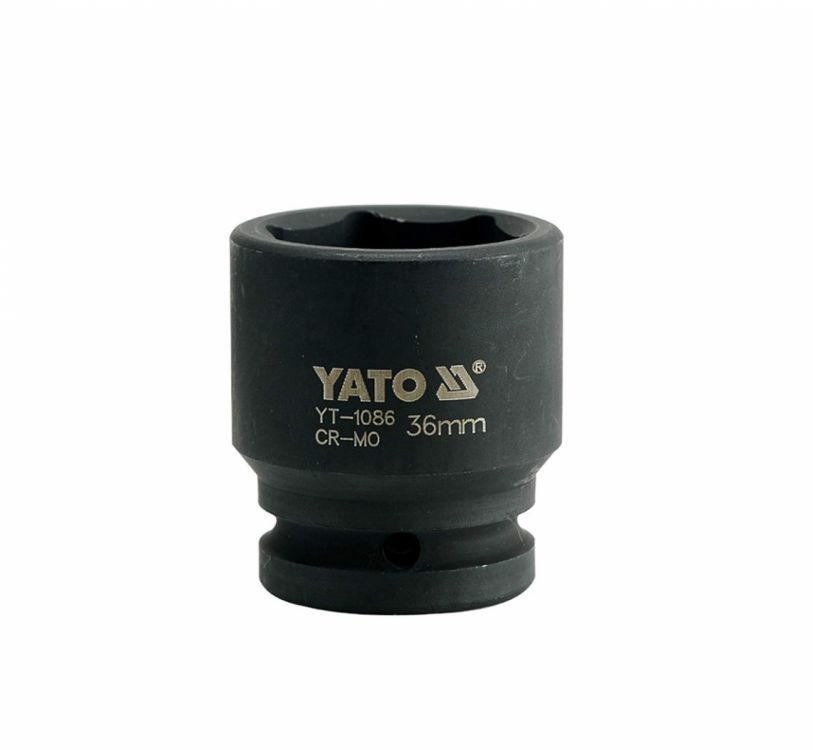 თავაკი YATO YT-1086, შავი, 3/4" 36 მმ – Heavy-Duty კლასის თავაკი განსაკუთრებულად მსხვილი ქანჩებისთვის სურათი
