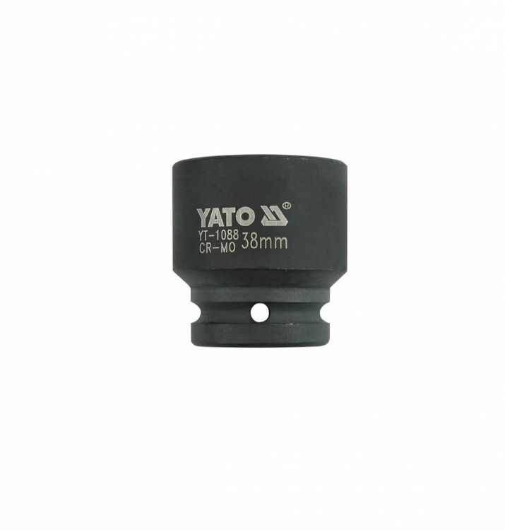 თავაკი YATO YT-1088, შავი, 3/4" 38 მმ – მძლავრი პროფესიონალური თავაკი განსაკუთრებით მსხვილი ქანჩებისთვის სურათი