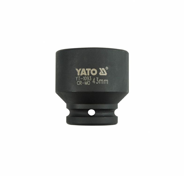თავაკი YATO YT-1093, შავი, 3/4" 43 მმ – უმაღლესი გამძლეობის თავაკი ყველაზე დიდი ქანჩებისთვის სურათი