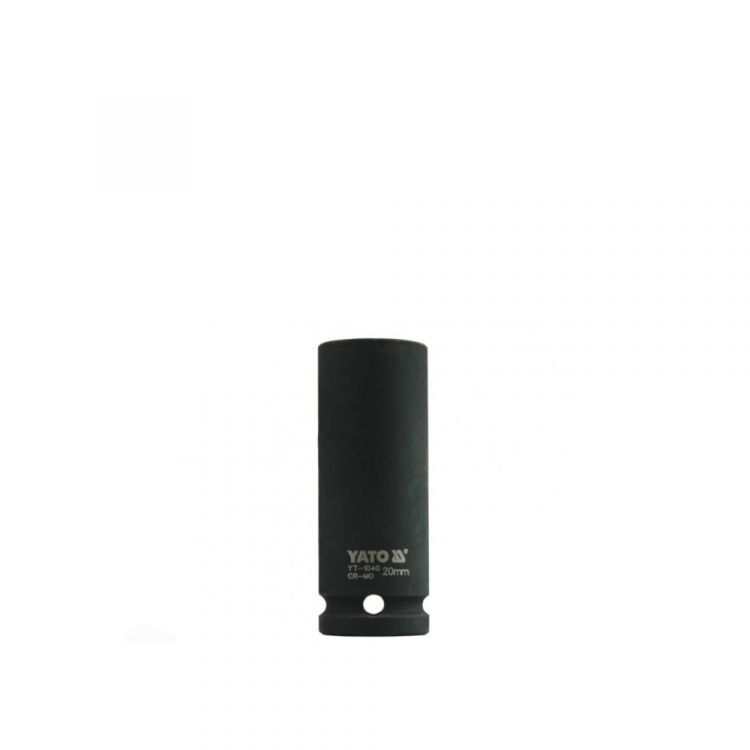 თავაკი YATO YT-1040, მაღალი შავი, 1/2" 20 მმ – ღრმად მყოფი ქანჩებისთვის განკუთვნილი გამძლე და პროფესიონალური ინსტრუმენტი სურათი