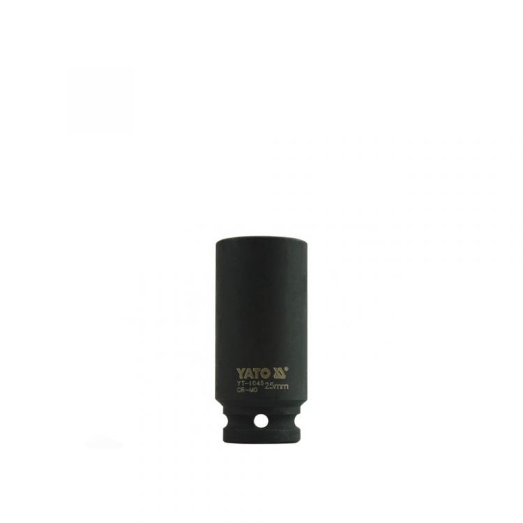 თავაკი YATO YT-1045 25 მმ, 1/2" მაღალი შავი CrMo – პროფესიონალური ქანჩის გასახსნელი ღრმა თავაკი სურათი