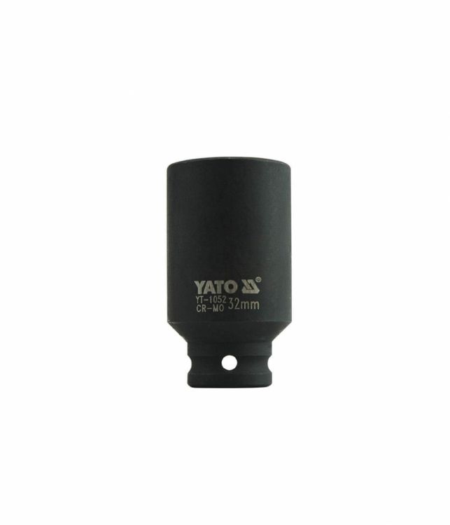 თავაკი YATO YT-1052 32 მმ, 1/2" მაღალი შავი CrMo – პროფესიონალური ქანჩის გასახსნელი ღრმა თავაკი სურათი
