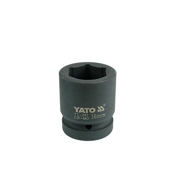 თავაკი YATO YT-1191 36 მმ, 1" შავი CrMo – მძლავრი თავაკი მძიმე ქანჩების პროფესიონალური მოხსნისთვის სურათი