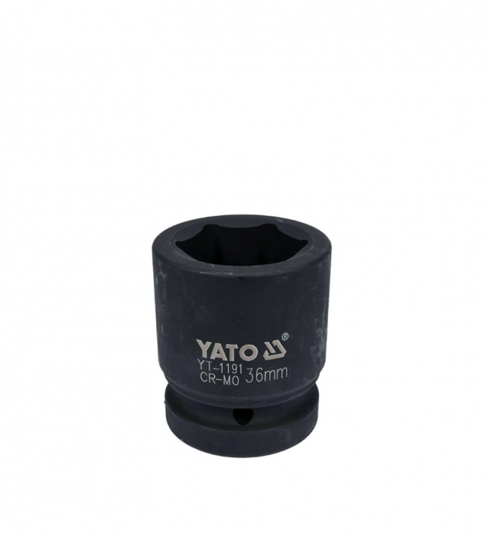 თავაკი YATO YT-1192 37 მმ, 1" შავი CrMo – პროფესიონალური და გამძლე თავაკი მძიმე ქანჩების მოსახსნელად სურათი