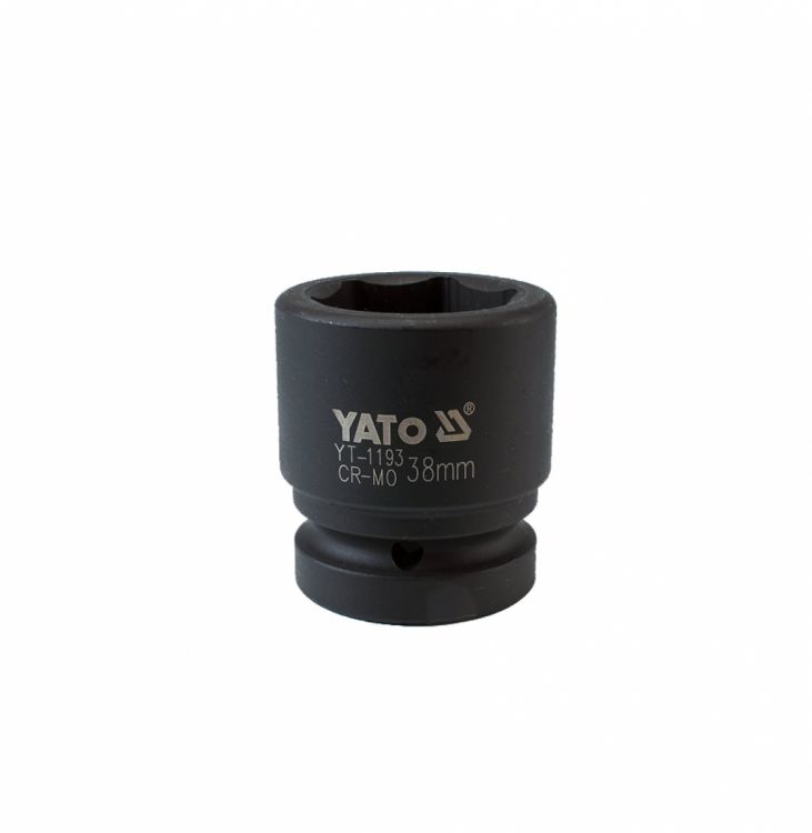 თავაკი YATO YT-1193 38 მმ, 1" შავი CrMo – მაღალი გამძლეობის თავაკი ინდუსტრიული ქანჩებისთვის სურათი