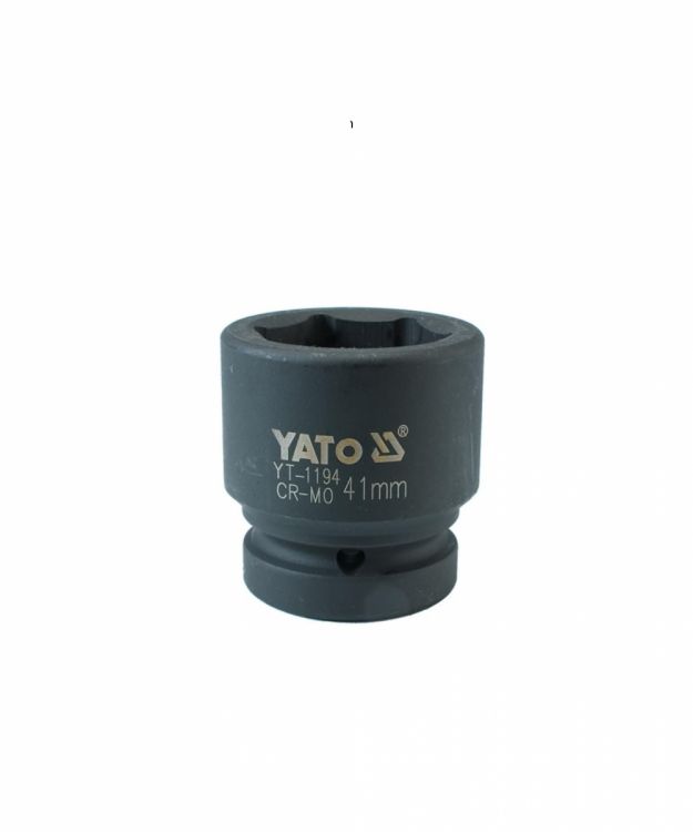 თავაკი YATO YT-1194 41 მმ, 1" შავი CrMo – მძლავრი და გამძლე თავაკი მძიმე ქანჩების მოსახსნელად სურათი
