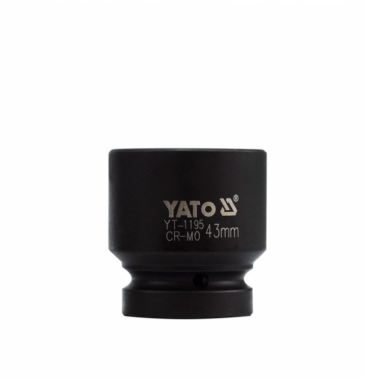 თავაკი YATO YT-1195 43 მმ, 1" შავი CrMo – პროფესიონალური თავაკი მძიმე ქანჩების მოხსნისთვის სურათი