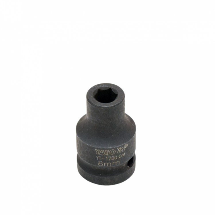 თავაკი YATO YT-1780 8 მმ, 1/2" შავი CrMo – კომპაქტური და გამძლე თავაკი ქანჩის სამუშაოებისთვის სურათი