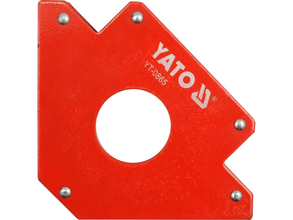 მაგნიტი YATO YT-0865 122x190x25 მმ – ძლიერი სამკუთხა მაგნიტი ლითონის ფიქსაციისთვის შედუღებისა და კონსტრუქციული სამუშაოებისას სურათი
