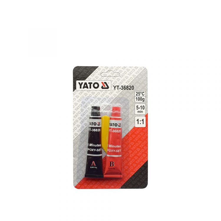 ებოქსიდური წებო YATO YT-36820 A/B – ორკომპონენტიანი წებო ძლიერ და ხანგრძლივ შეერთებებისთვის სურათი